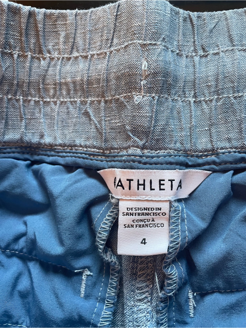 Athleta Linen Cabo Wide Leg pant - Sz 4 - Picture 6 of 8